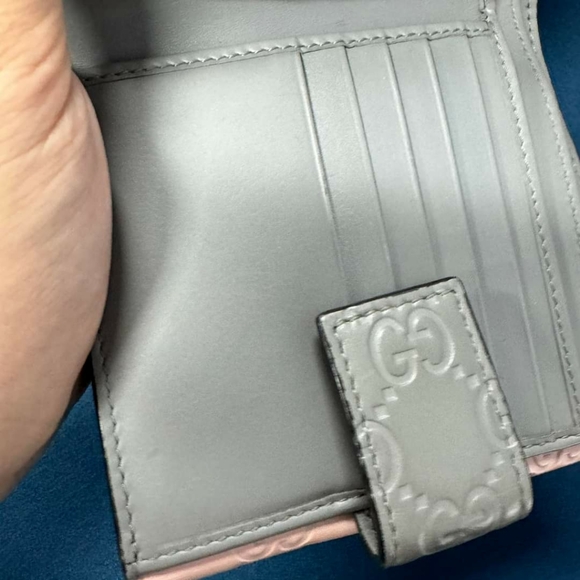 100% Authentic Gucci Guccissima Leather Compact Bow Wallet - Picture 11 of 14